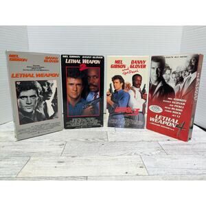 Lethal Weapon (1-4) Vhs Top Lot 1989 Action Comedy Mel Gibson Danny Glover